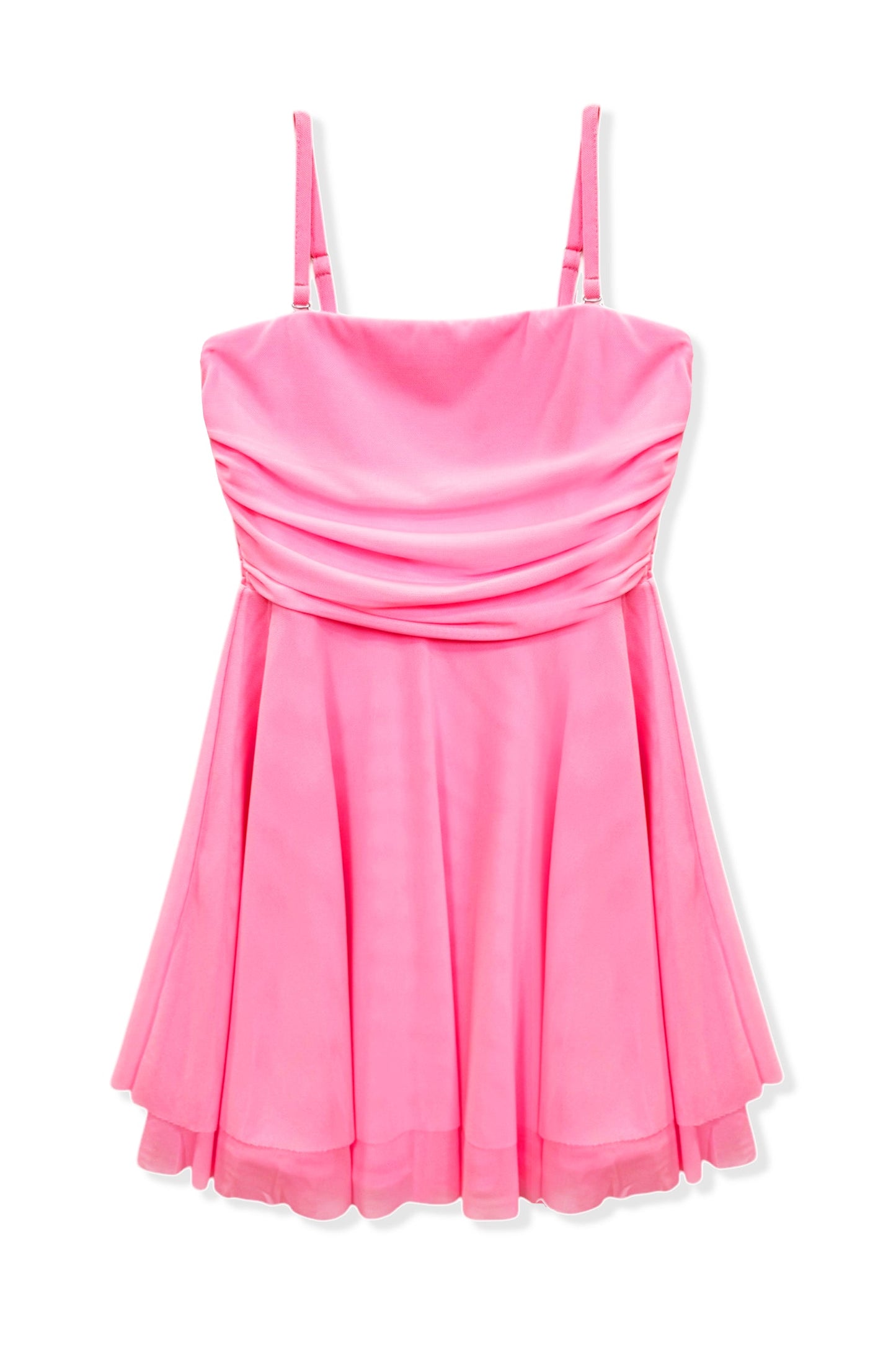TWEEN ROCHELLE SOLID MESH STRAPLESS DRESS