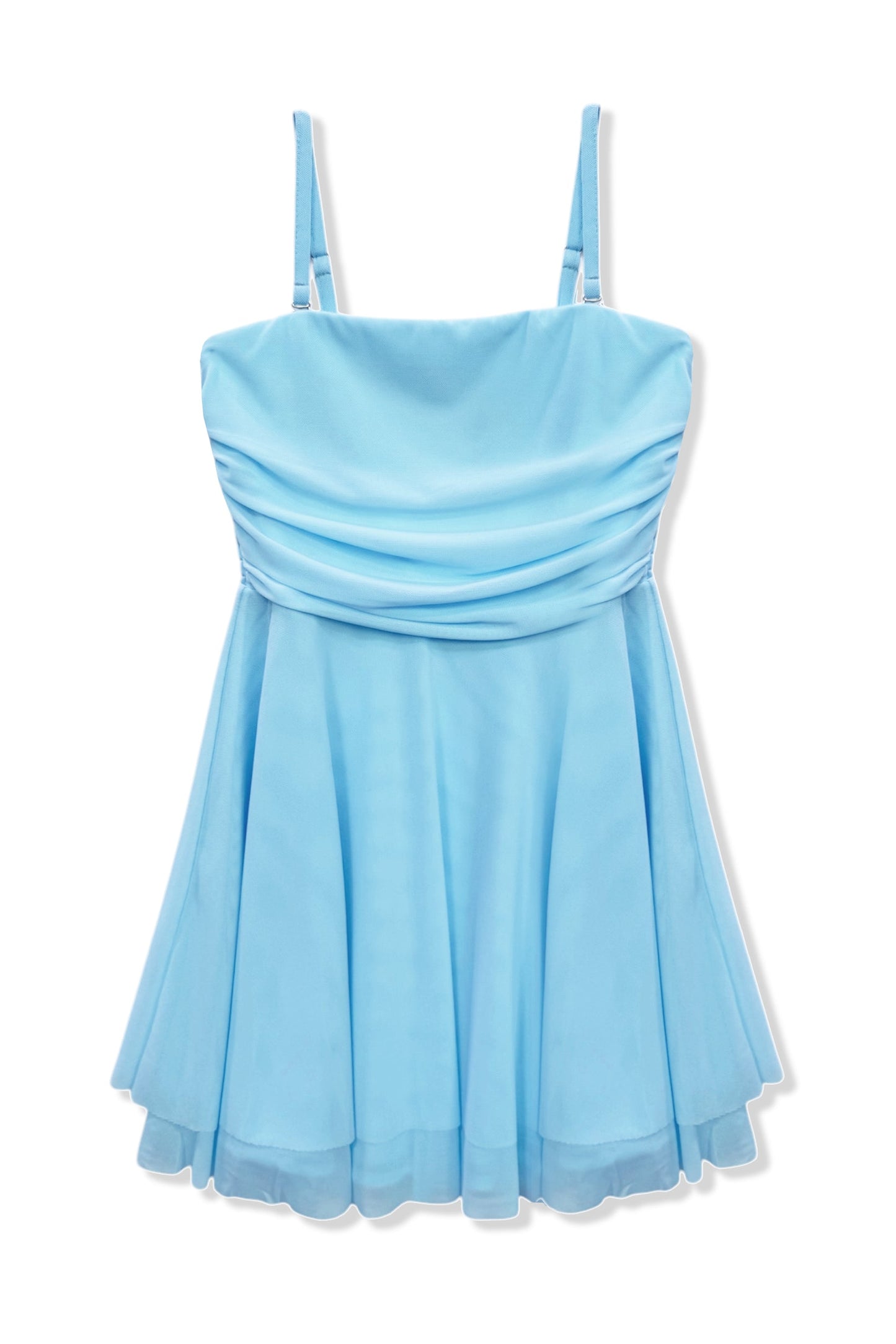 TWEEN ROCHELLE SOLID MESH STRAPLESS DRESS