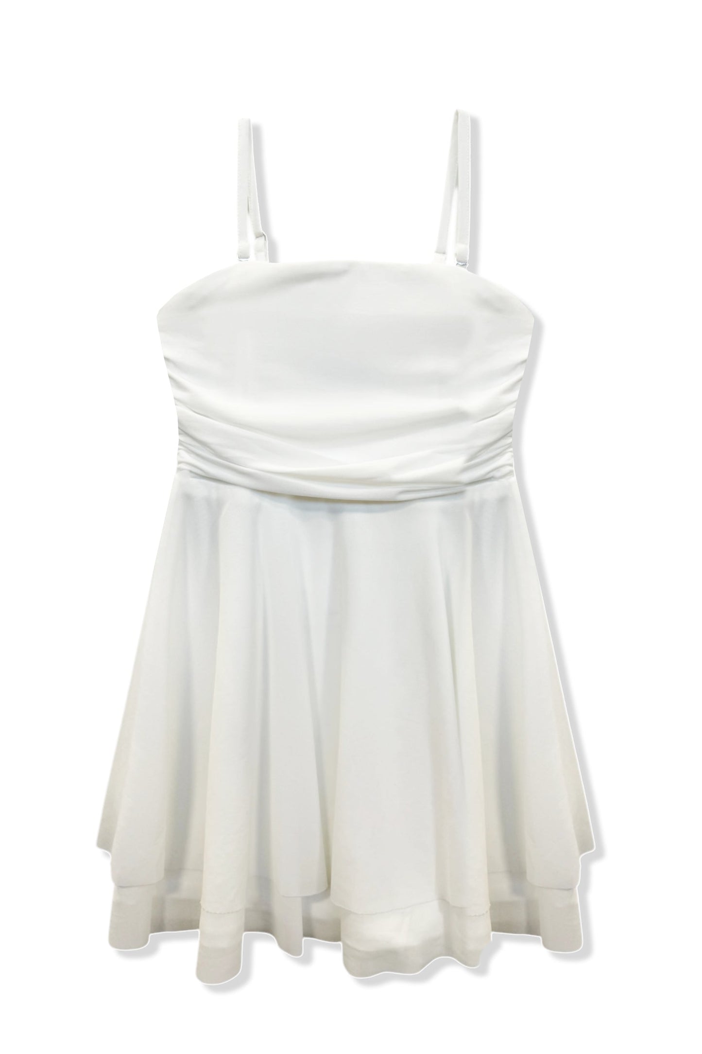 TWEEN ROCHELLE SOLID MESH STRAPLESS DRESS
