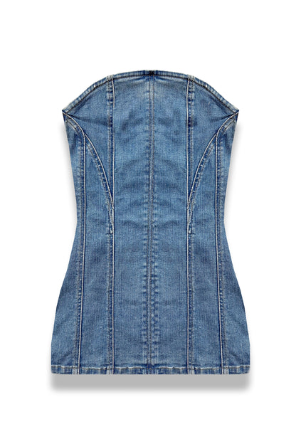 TWEEN ROME STRAPLESS DENIM DRESS