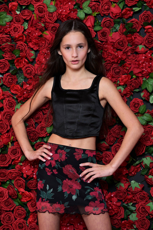 TWEEN ROMI MESH MINI SKIRT - FINAL SALE