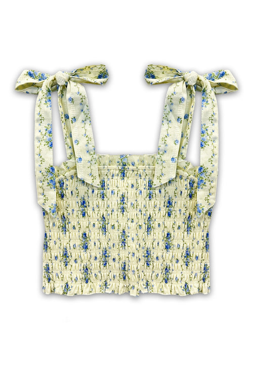 JUNIOR SUNNY PRINTED TIE TOP - FINAL SALE