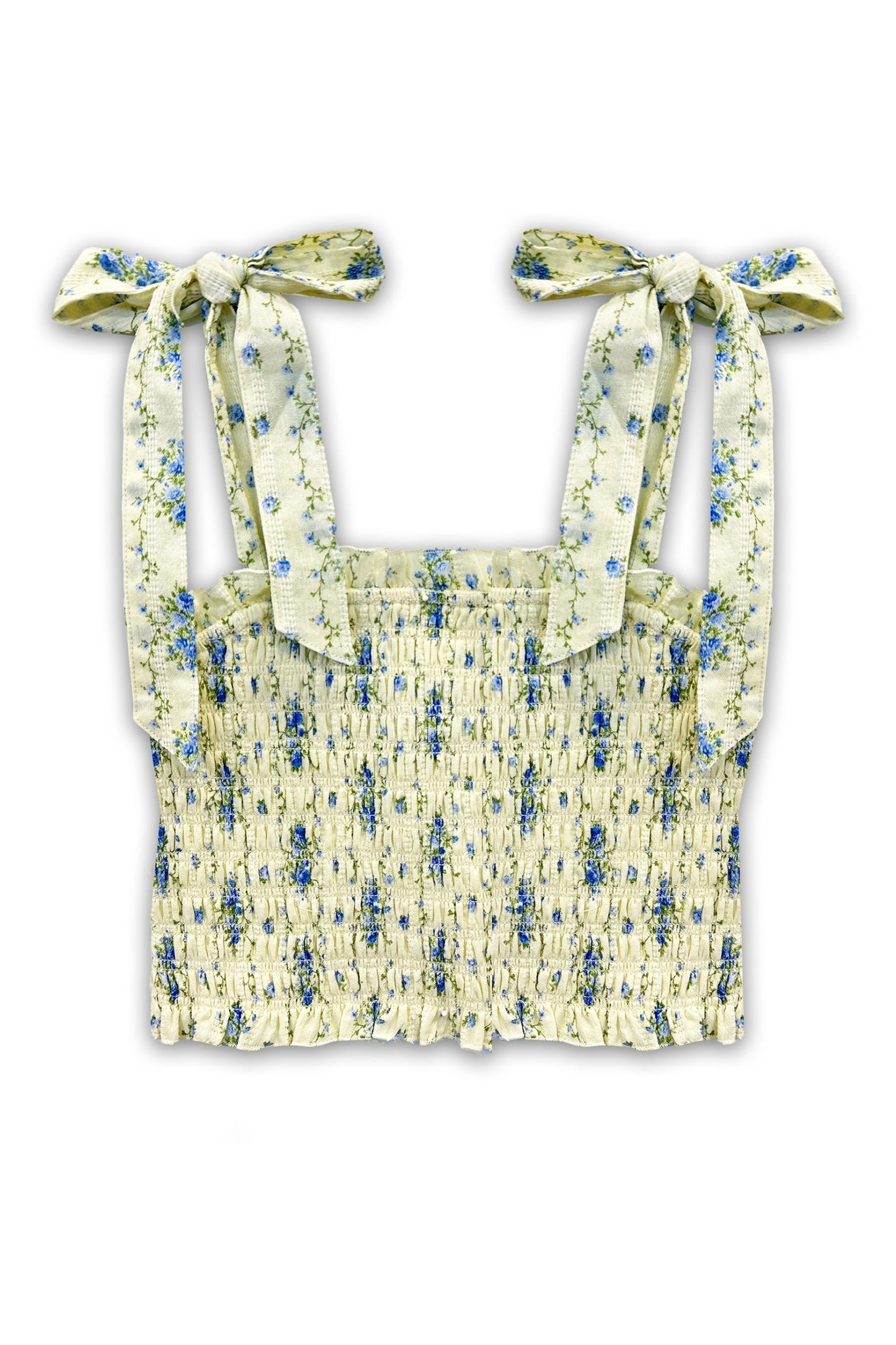 TWEEN SUNNY PRINTED TIE TOP - FINAL SALE