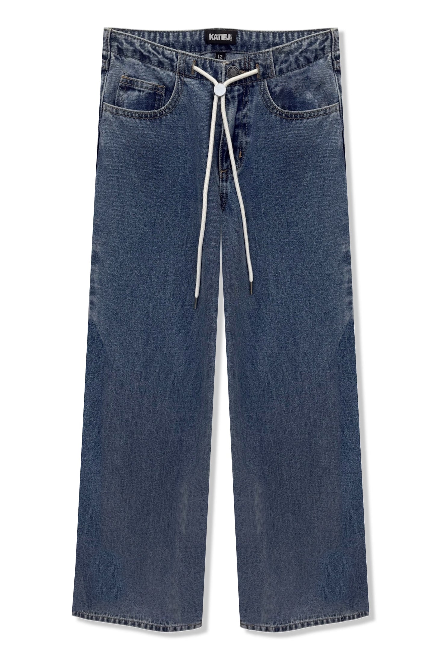 JUNIOR TRIBECA WIDELEG DRAWSTRING JEANS