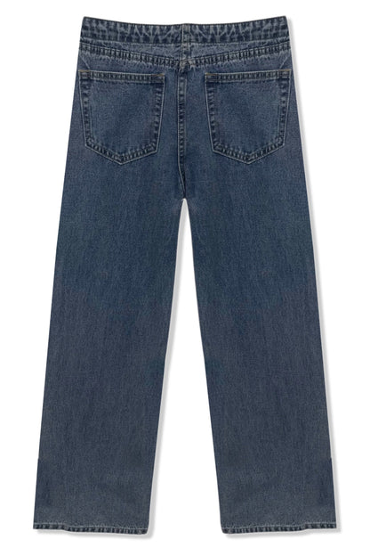 JUNIOR TRIBECA WIDELEG DRAWSTRING JEANS