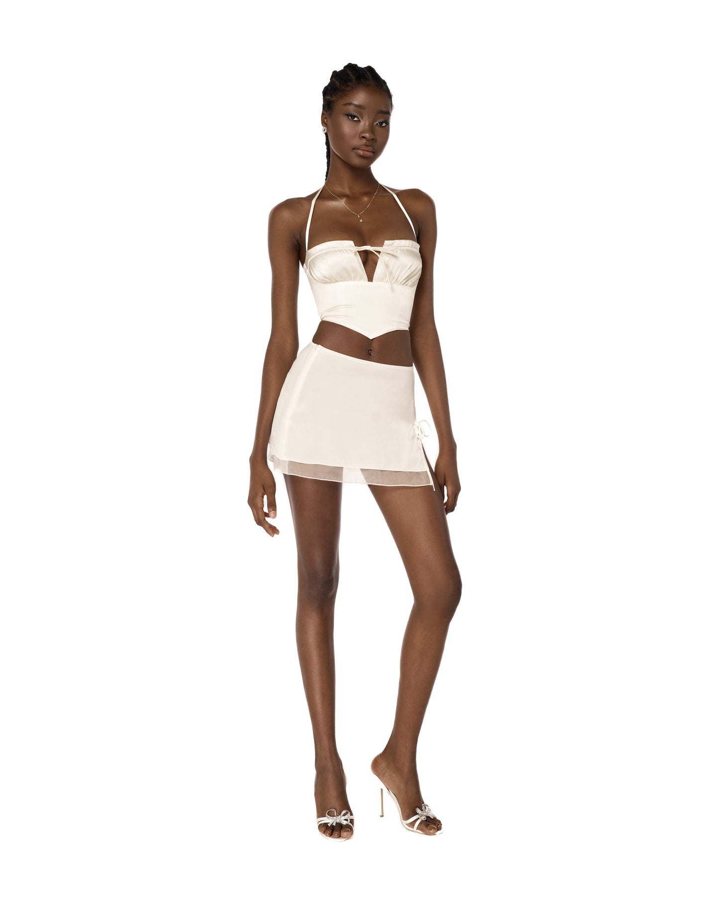 Aria Silk Skirt - Ivory