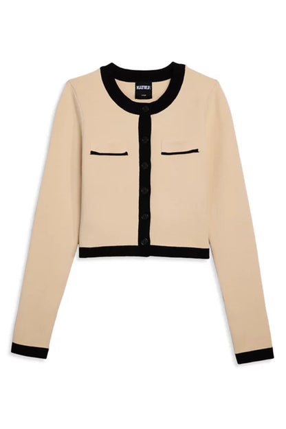 TWEEN WHITNEY COLORBLOCK POCKET CARDIGAN