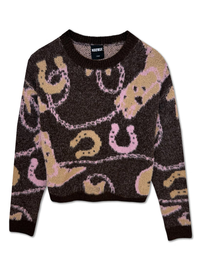 TWEEN WILD WEST INTARSIA SWEATER