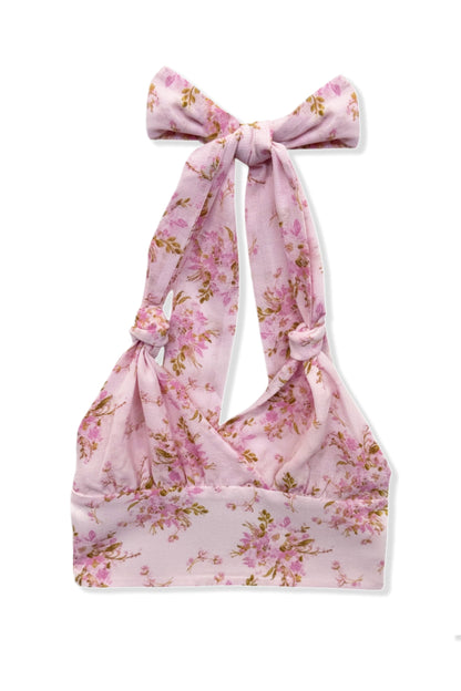 TWEEN YVONNE PRINTED HALTER TOP - FINAL SALE