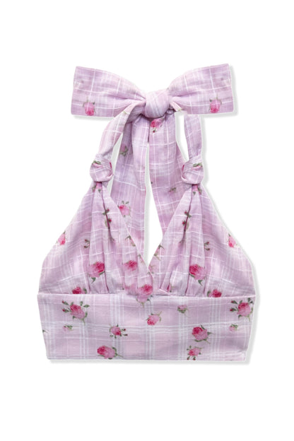 TWEEN YVONNE PRINTED HALTER TOP - FINAL SALE