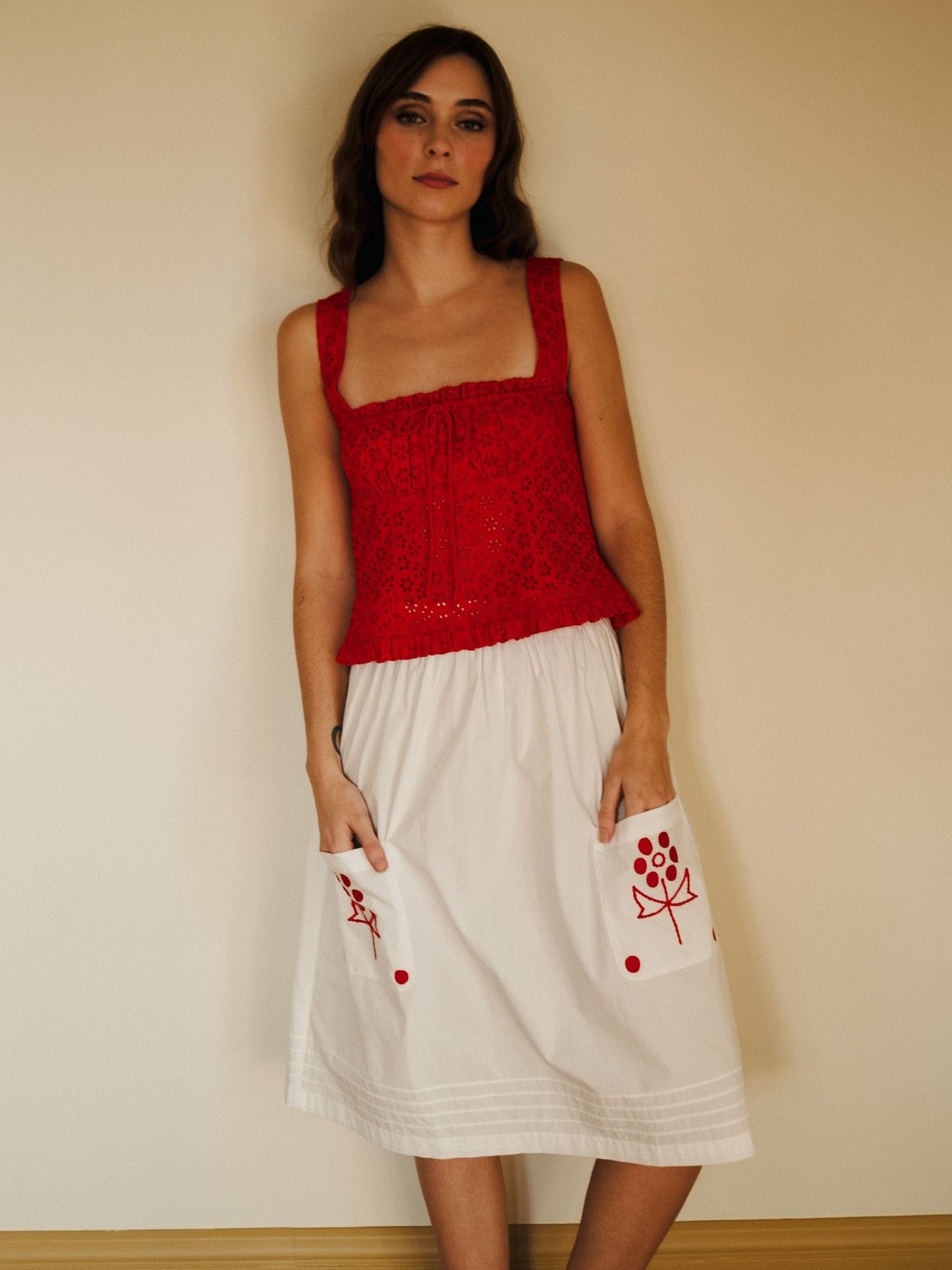 Britt Skirt in Folk Embroidery