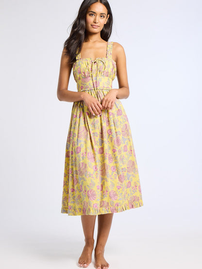 Calla Dress in Citron Floral