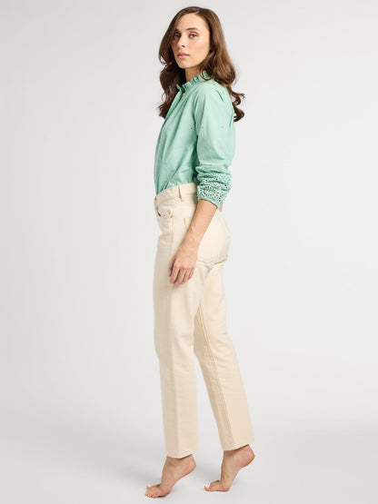 Francesca Top in Pistachio Eyelet