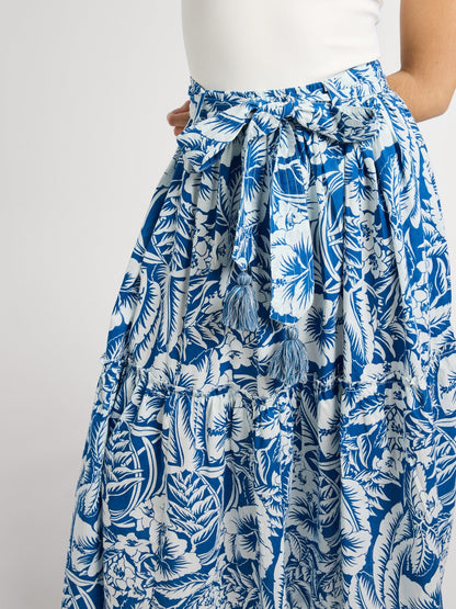 Françoise Skirt in Blue Hibiscus