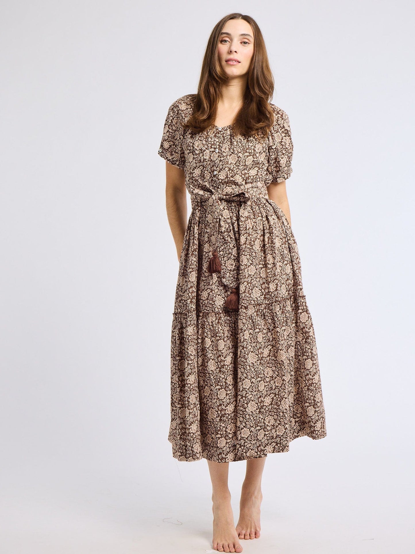 Françoise Skirt in Cocoa Floral